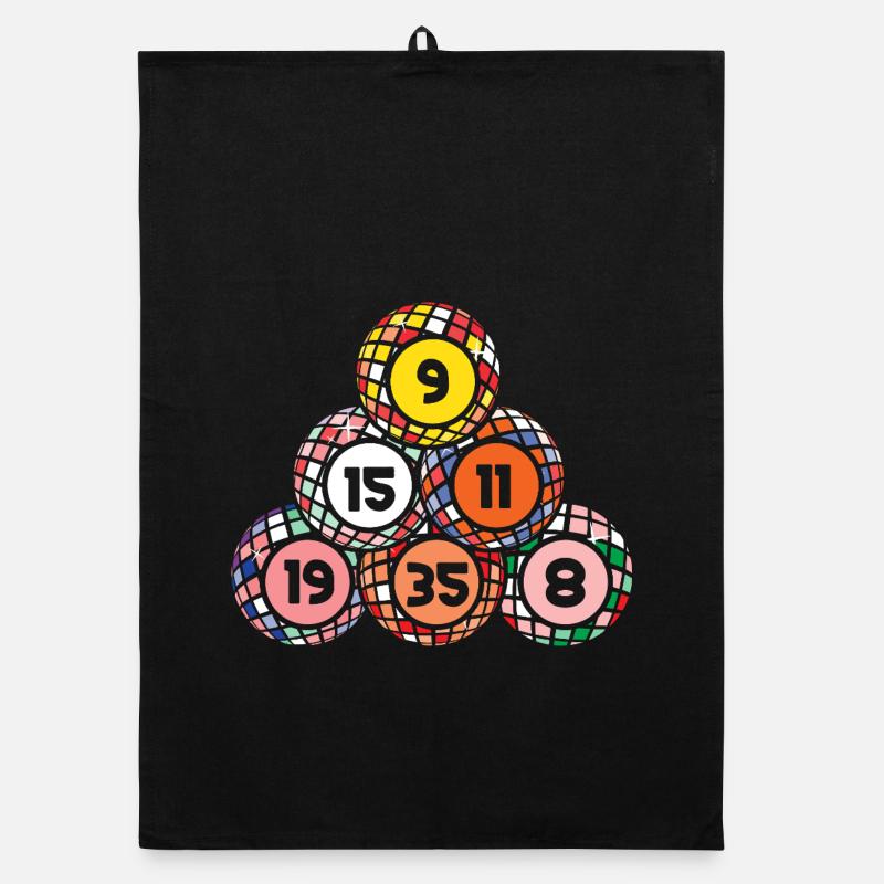 Jeu de bingo Boules de bingo Pile Bingo Torchon bio