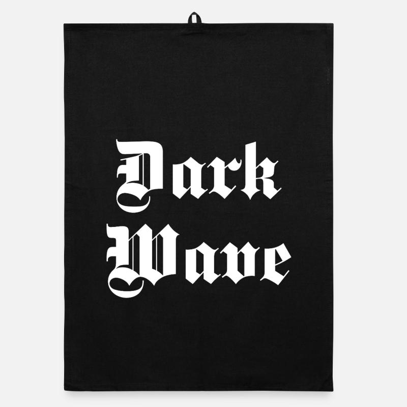 Dark Wave Musik Gothic Typografie Organic Geschirrtuch
