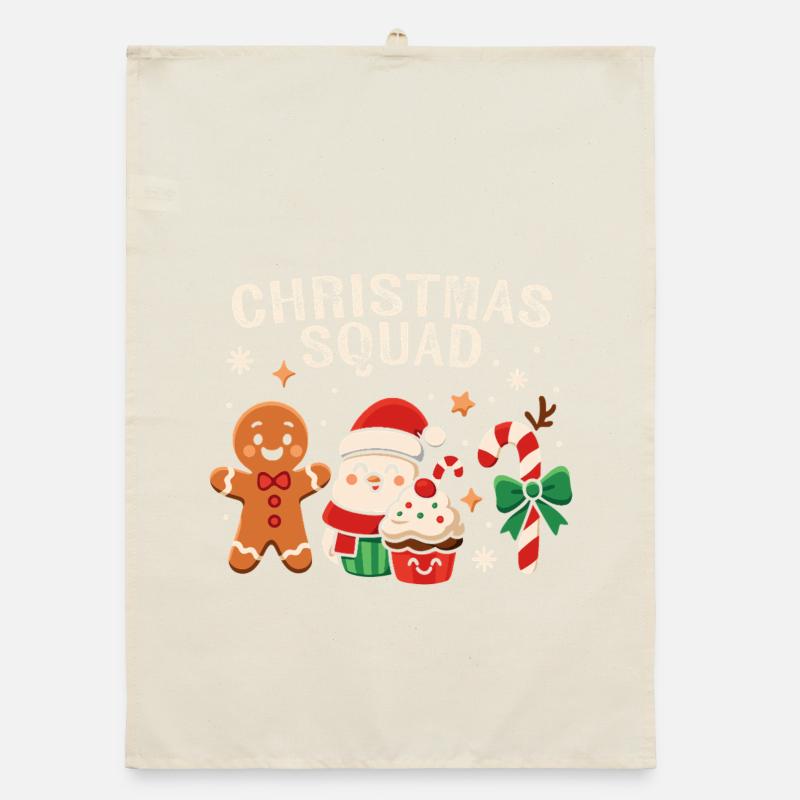 Escouade de Noël - Funny Candy Torchon bio