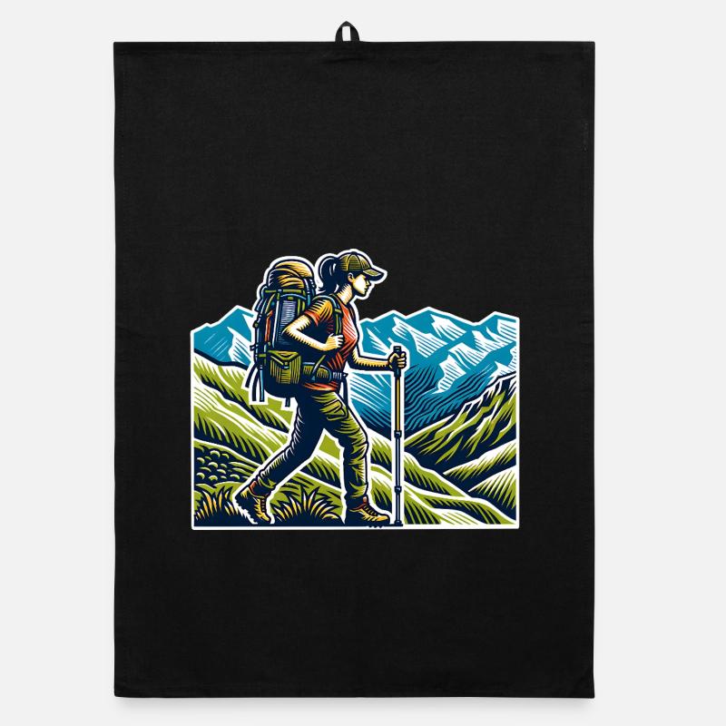 Hiker Hiking Organic dish towel