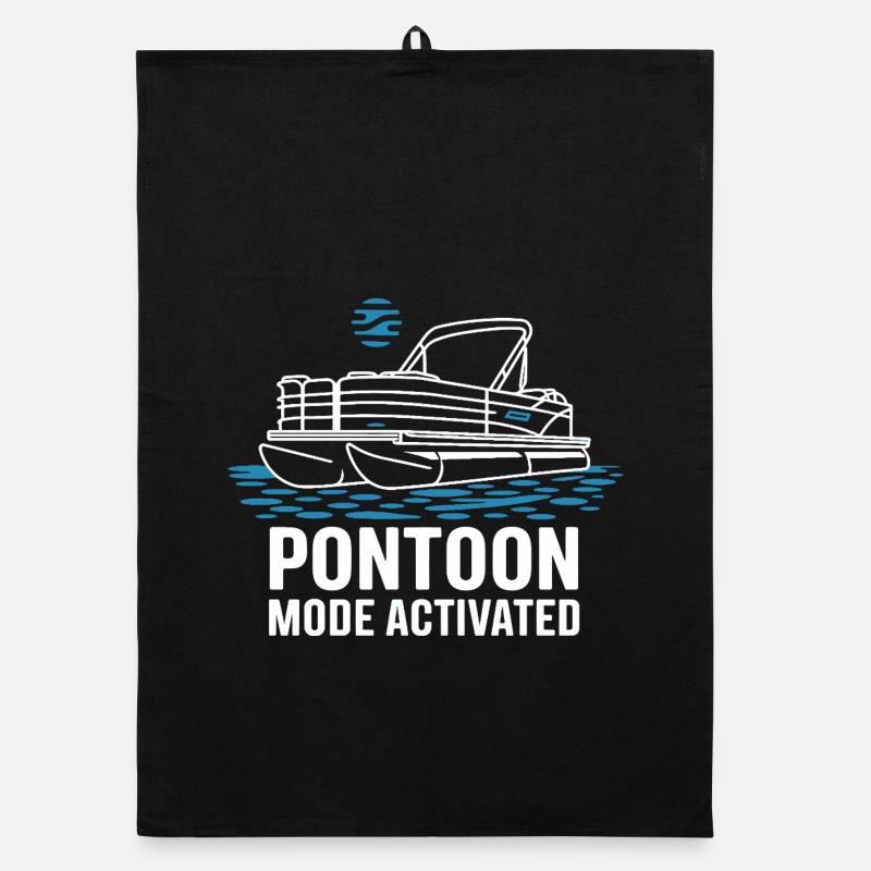 Pontoon Mode Activated Pontoon Boat Summer Organic dish towel