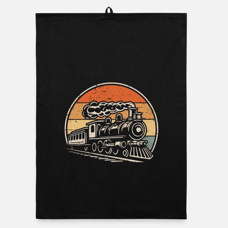 Lokomotive Eisenbahn Dampflok Modelleisenbahn Organic Geschirrtuch