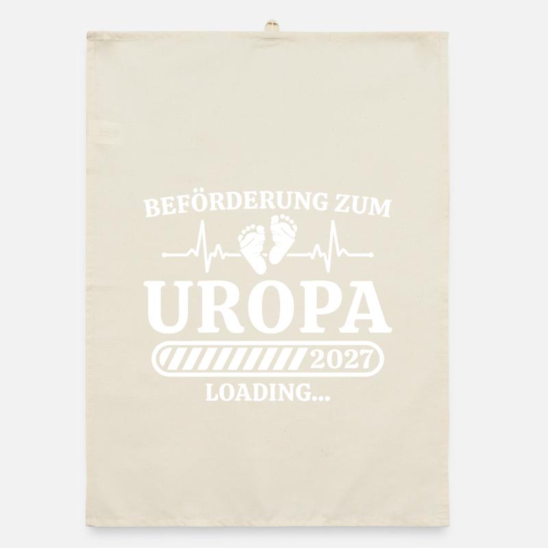 Uropa 2027 Loading – Geschenk Schwangerschaft Organic Geschirrtuch