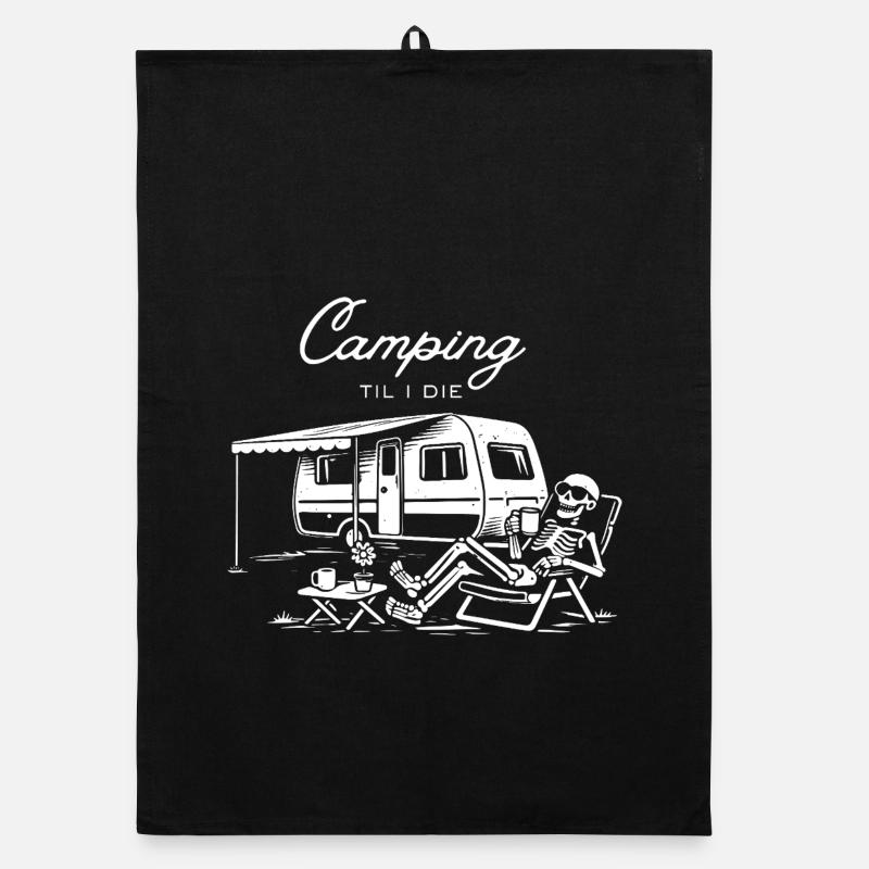 Camping til I die Organic dish towel