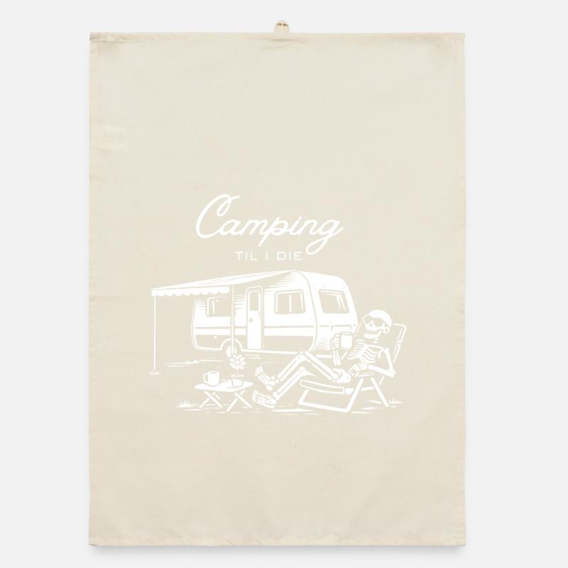 Camping til I die Organic dish towel