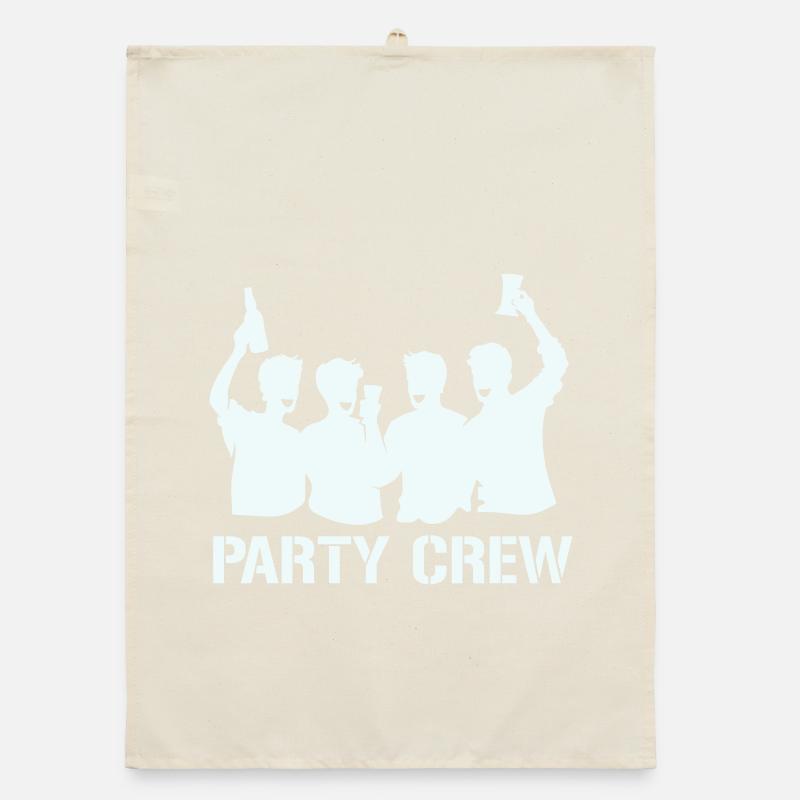 Party Crew Silhouette mit Prosten Organic Geschirrtuch