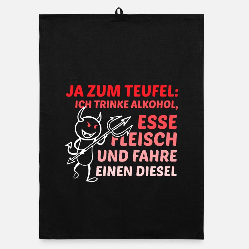 Ja zum Teufel ich trinke Alkohol Esse Fleisch Organic Geschirrtuch