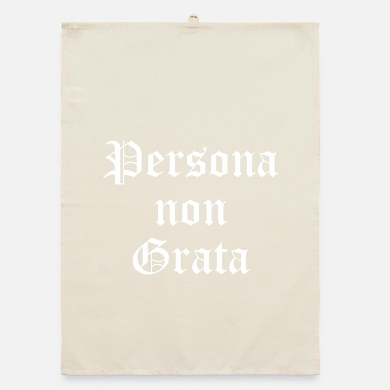 Personal Non Grata Gothic Organic dish towel