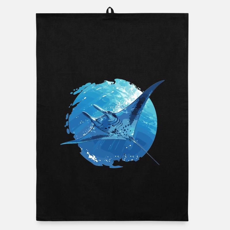 Rays Manta Rays Organic dish towel