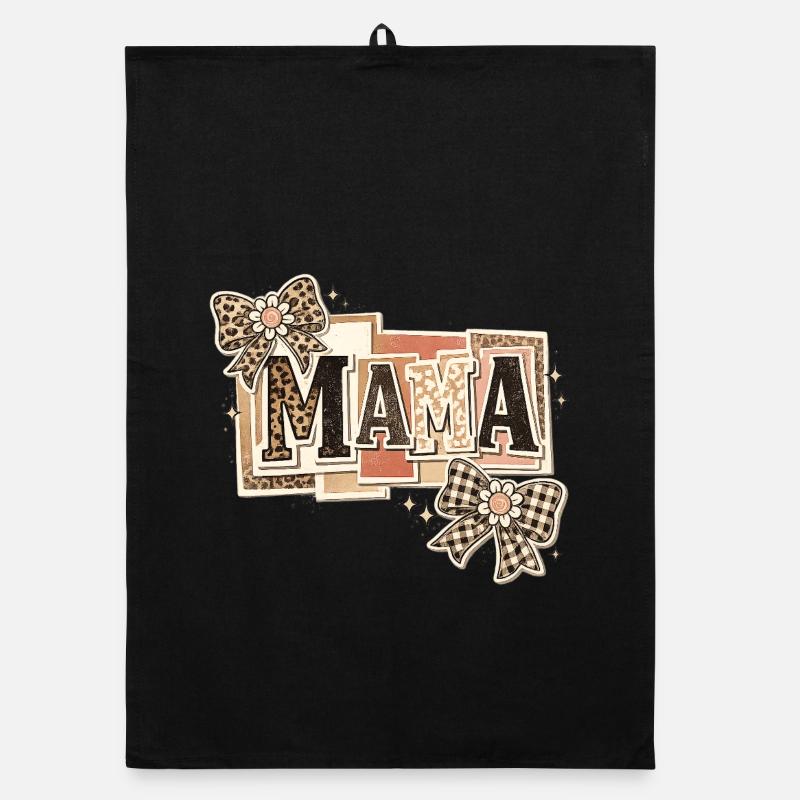 Mama Leopard und Bögen | Muttertagsgeschenk Organic Geschirrtuch