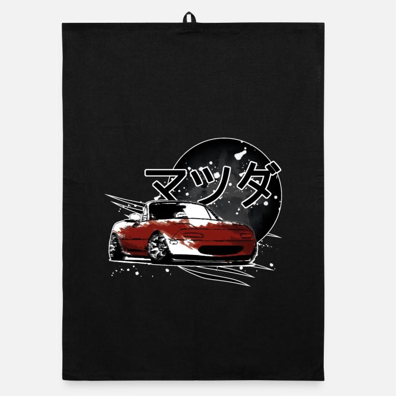 Japanisches Auto Miata Mx5 rot Organic Geschirrtuch