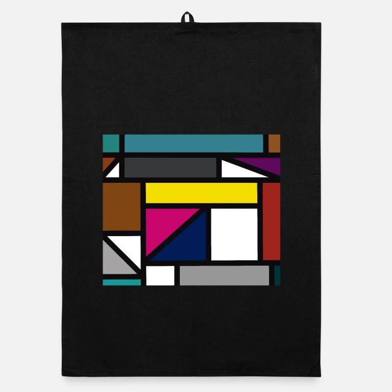 Colorful Geometric Shape Drawing Organic dish towel