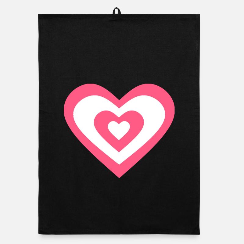 Rosa Herz, Valentinstag Geschenk Organic Geschirrtuch