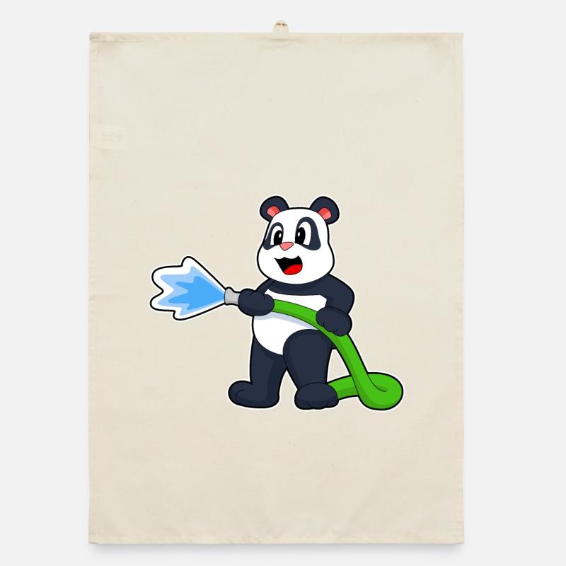 Panda Firefighter Fire Hose Fire Hose Fire Brigade Organic dish towel