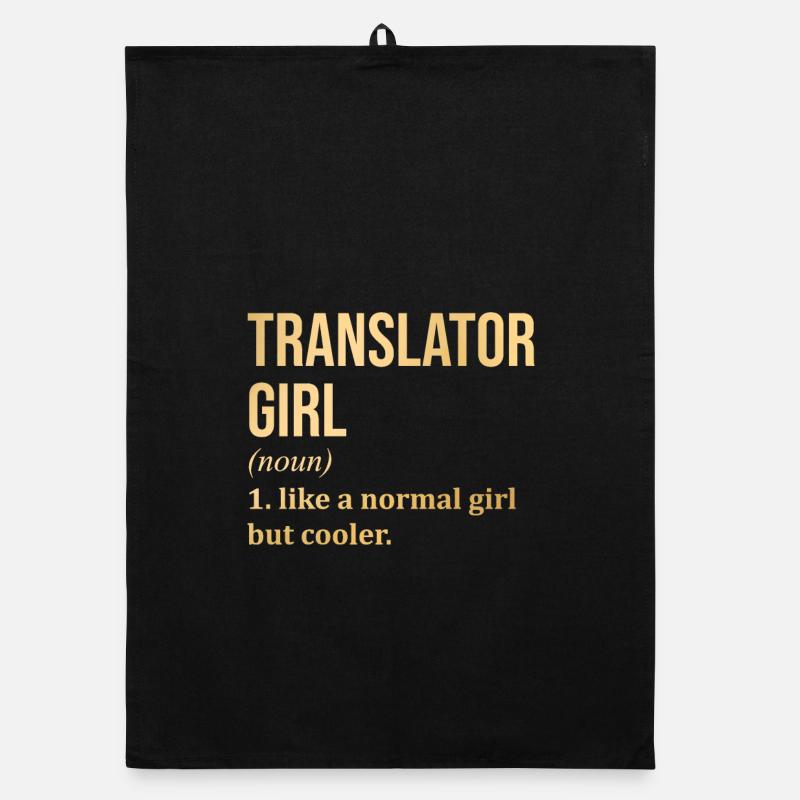 Translator - Organic Geschirrtuch - Schwarz