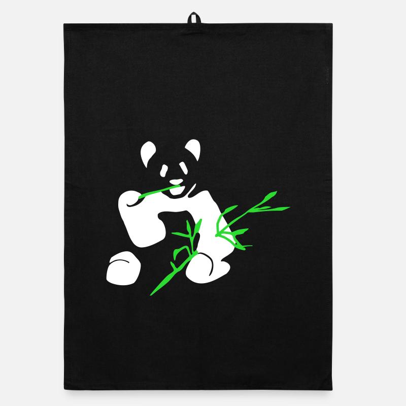 Panda avec bambou Torchon bio