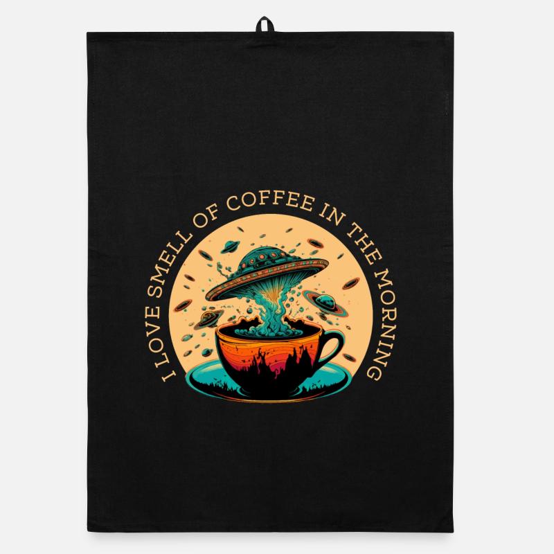 J’aime l’odeur du café le matin Torchon bio