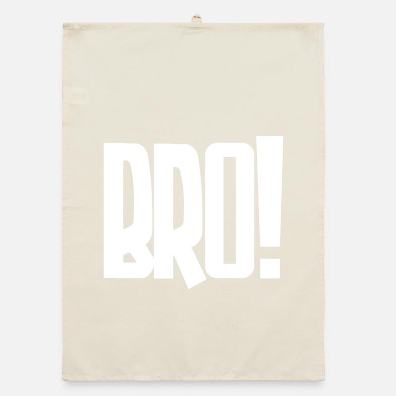 Bro! Großes Blockbuchstaben-Statement Organic Geschirrtuch