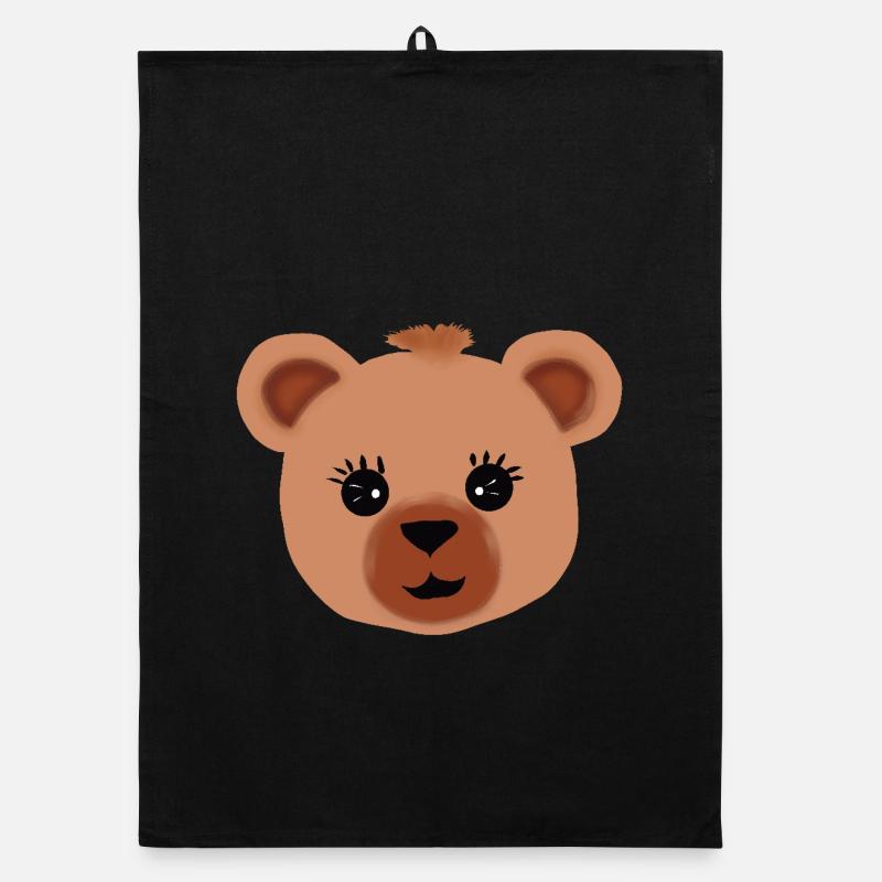 teddy bear head Organic dish towel