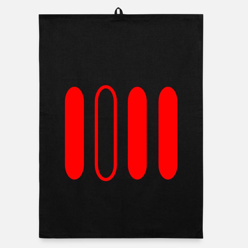 rote 4 Organic Geschirrtuch