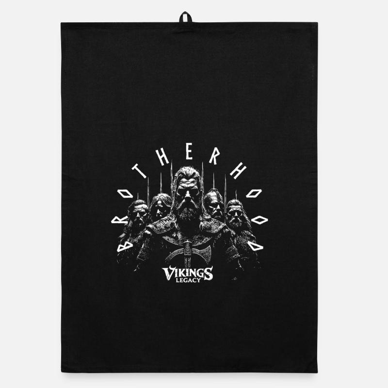 Confrérie - la Confrérie viking - Torchon bio - noir