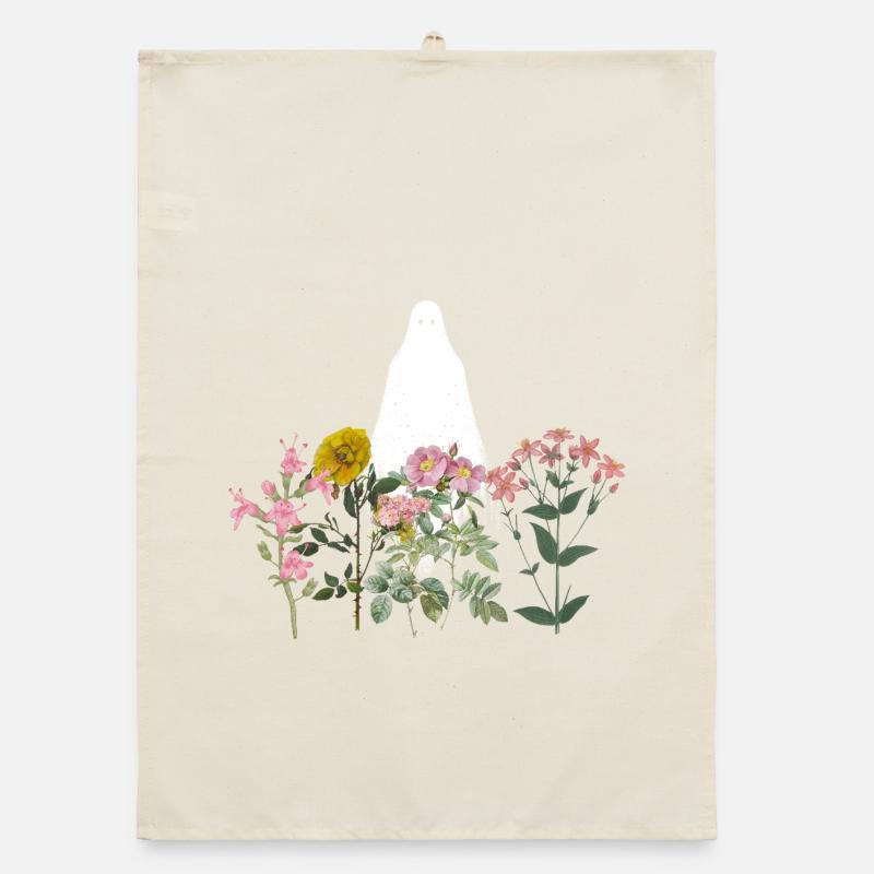 Fleurs effrayantes Torchon bio