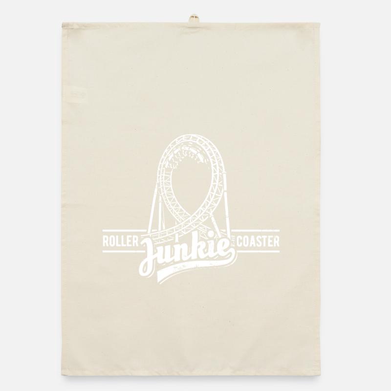 Rollercoaster Junkie -  Achterbahn - Looping Organic Geschirrtuch