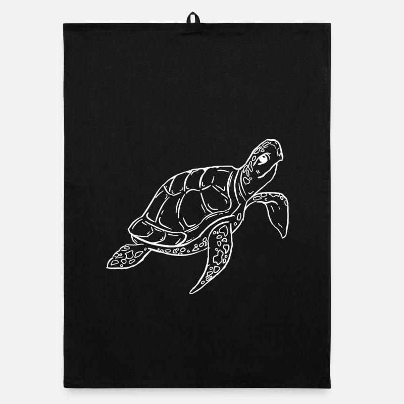 Tortue de mer Océan Illustration Torchon bio