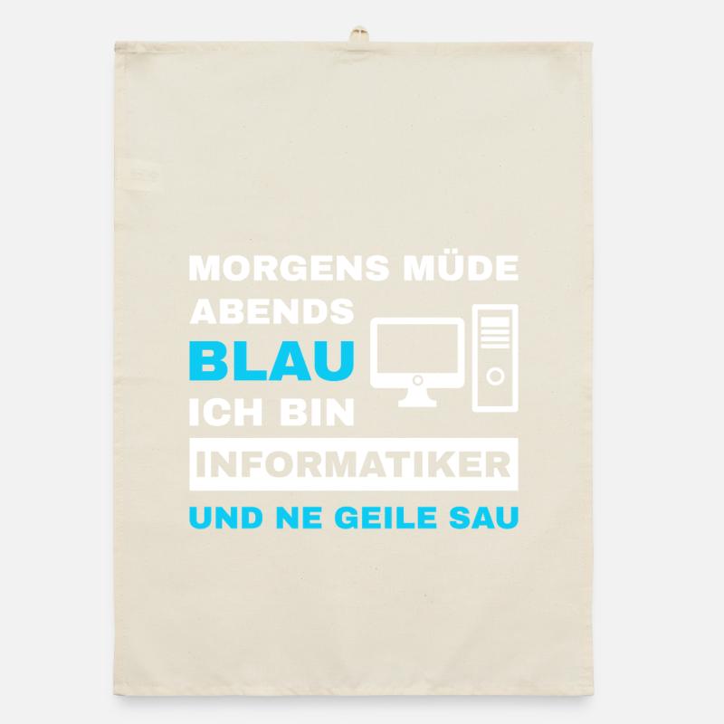 informatiker Programmierer Admin Sprüche Lustig Organic Geschirrtuch