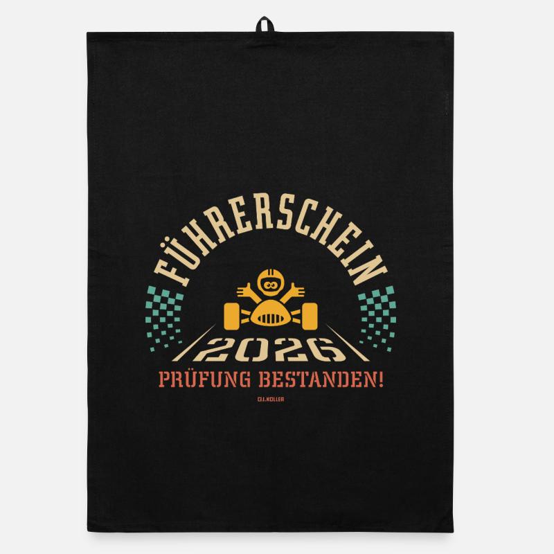 Driving licence 2026 – driving test passed! (4C) Organic dish towel