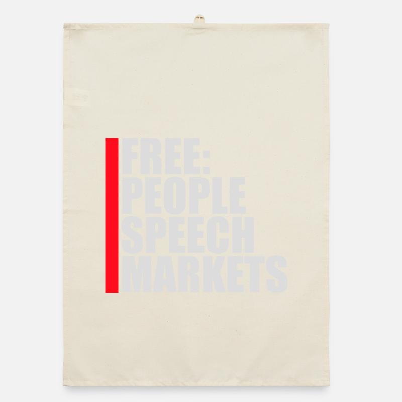 Marché de la liberté d’expression Peuple Libertarian Freedom Logo Torchon bio