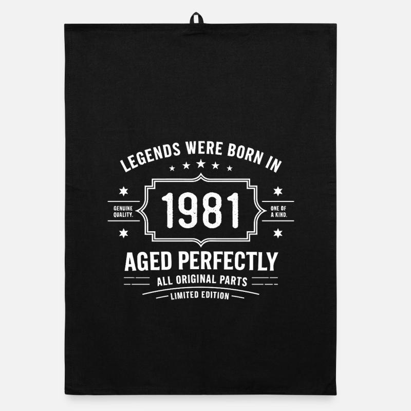 Original 1981 Vintage | Birthday Gift 1981 Organic dish towel