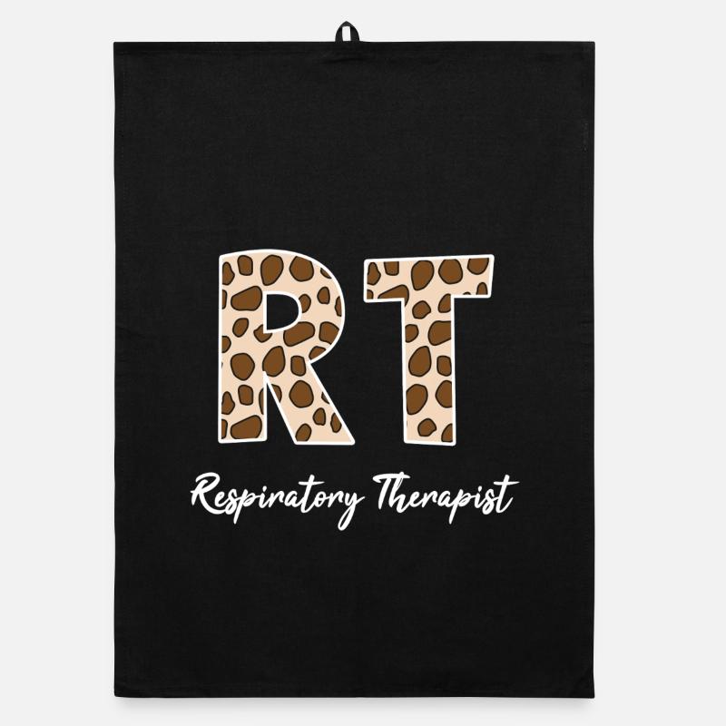 Respiratory Therapy Nurse Leopard Print Organic dish towel