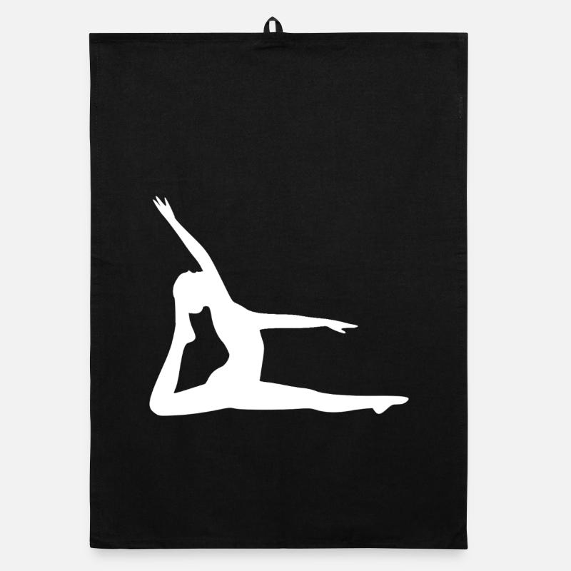 Yoga Silhouettes Blanches Torchon bio