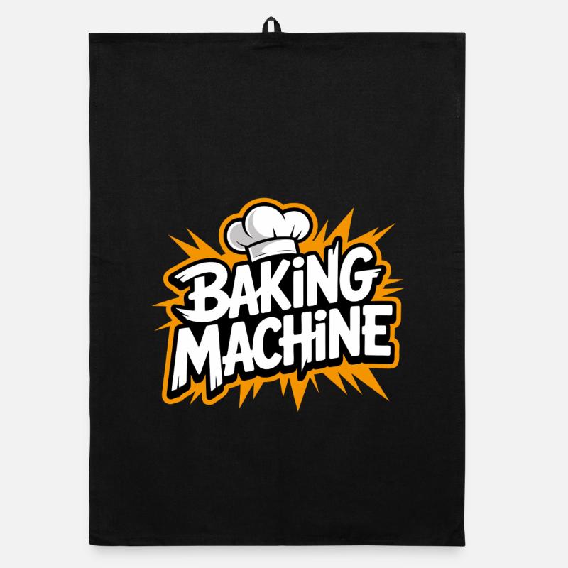 Baking Machine Fun Organic Geschirrtuch