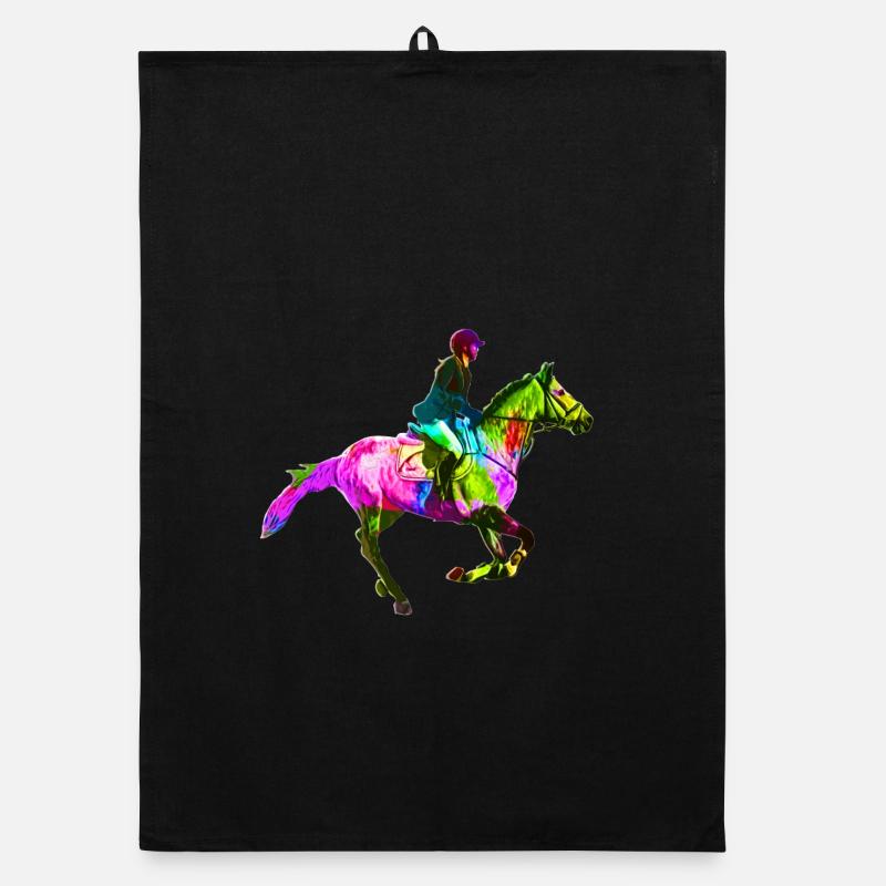 Colorful rider Organic dish towel