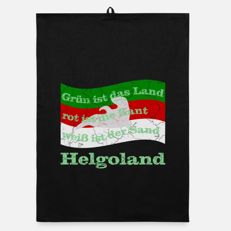 helgoland insel - Organic Geschirrtuch - Schwarz
