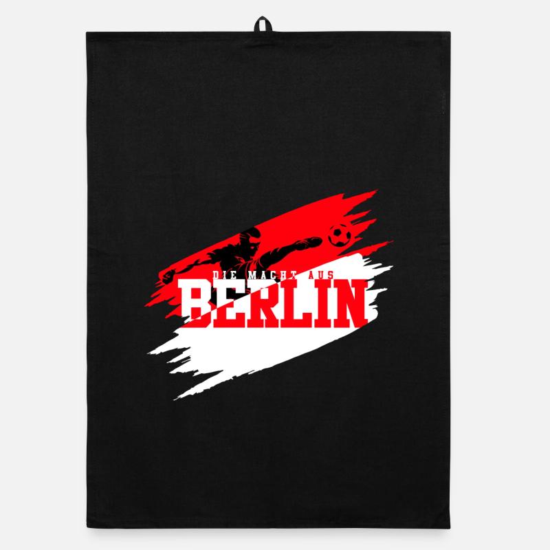 Fußball Berlin - Organic Geschirrtuch - Schwarz