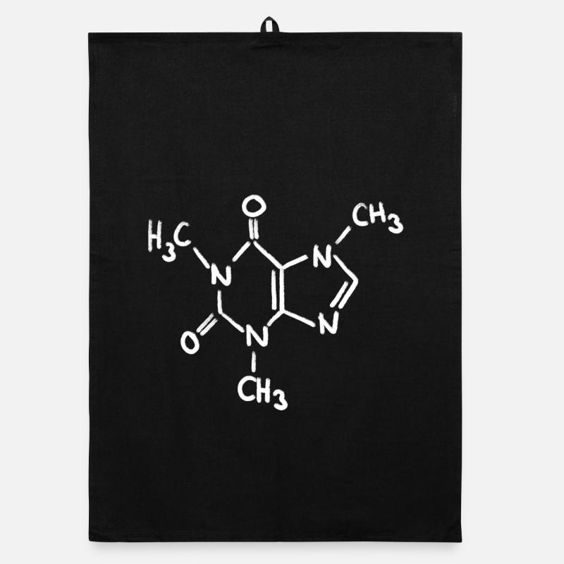 Caféine Craie Molécule Torchon bio