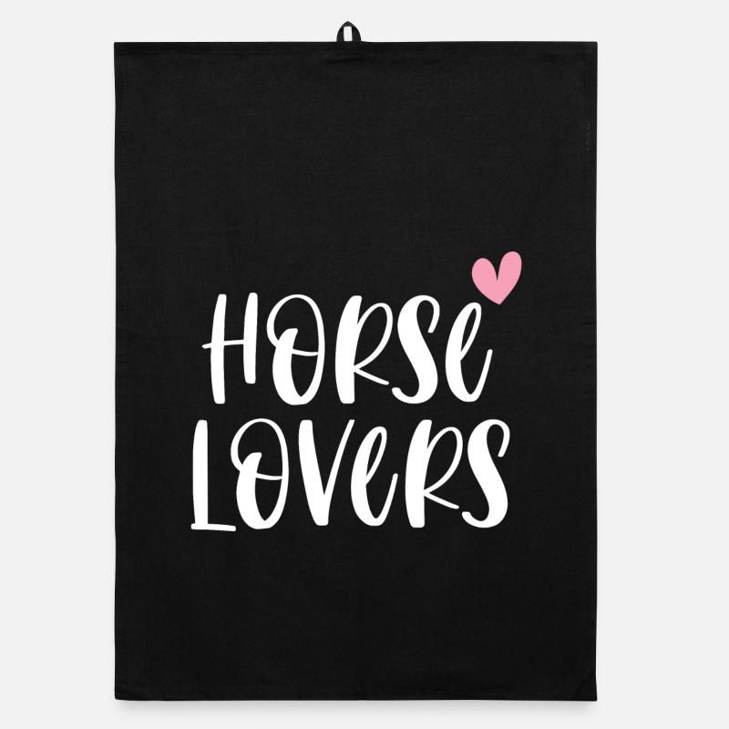 Horse Lovers Pferde Reiten Geschenk Organic Geschirrtuch