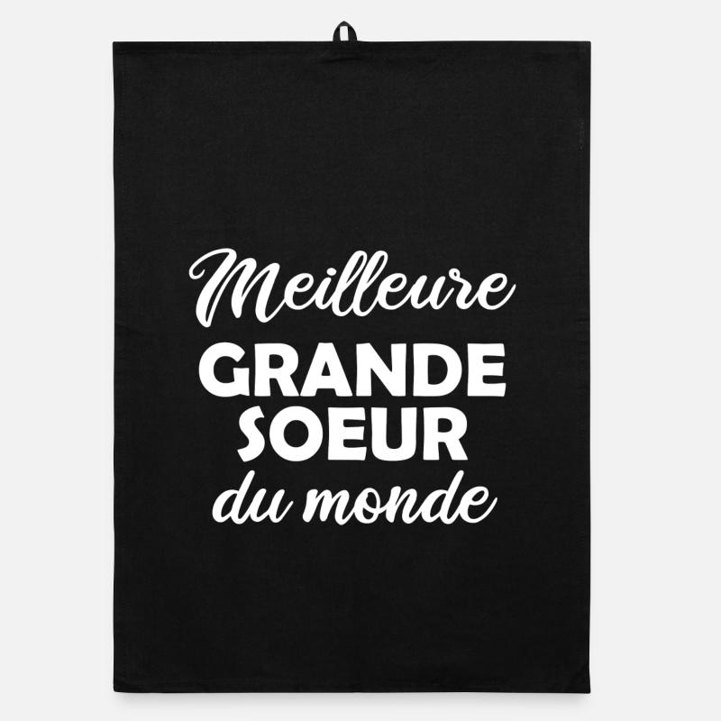 Meilleure Grande Soeur du monde Torchon bio