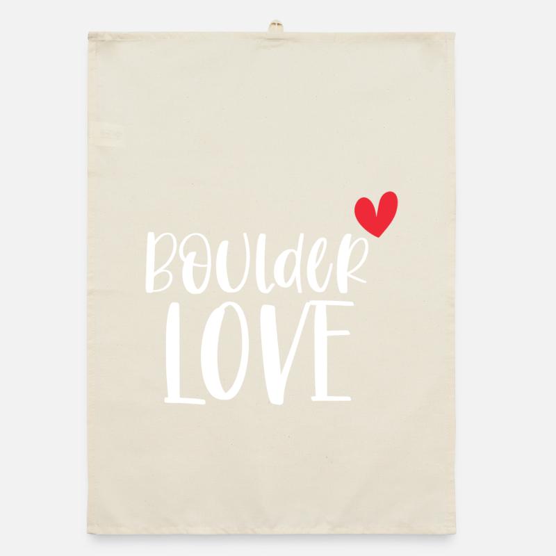 Escalade Bloc Boulder Love Mountains Cadeau Torchon bio