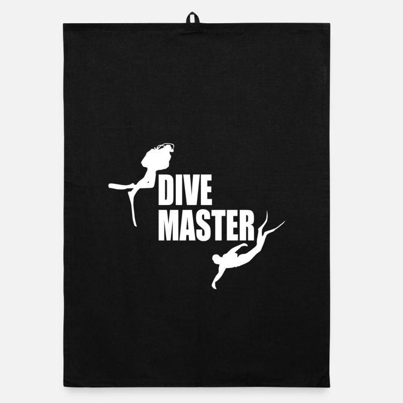 Divemaster Scuba Diving - Organic dish towel - black