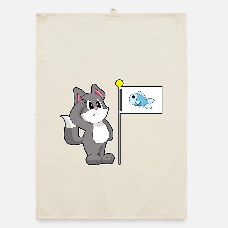 Drapeau de chat Torchon bio
