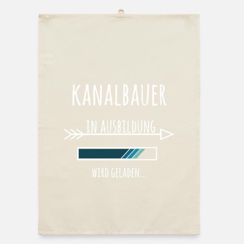 Kanalbauer Ausbildung Beruf Geschenk Organic Geschirrtuch
