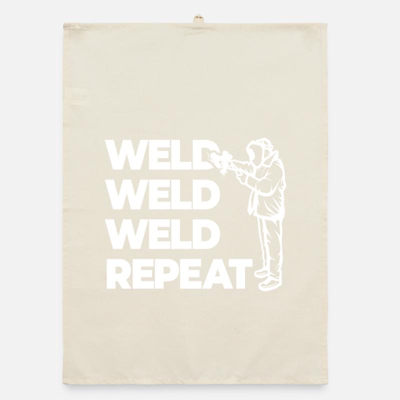 Weld Weld Weld Repeat Organic dish towel