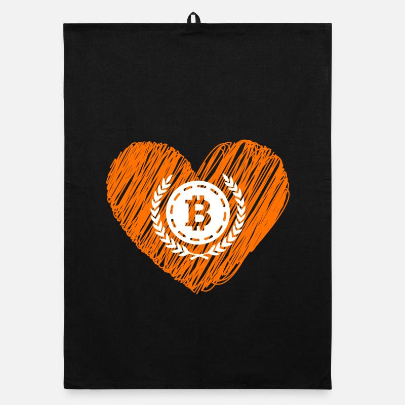 Bitcoin Crypto Cryptocurrency Splash Organic dish towel