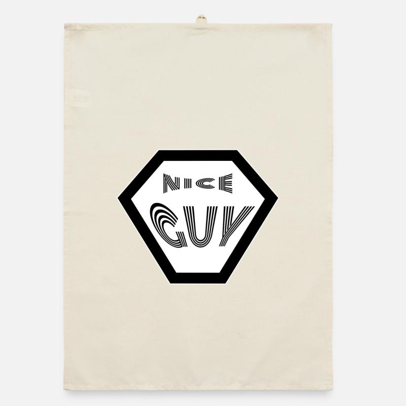 NICE GUY nice boy nice guy Organic dish towel