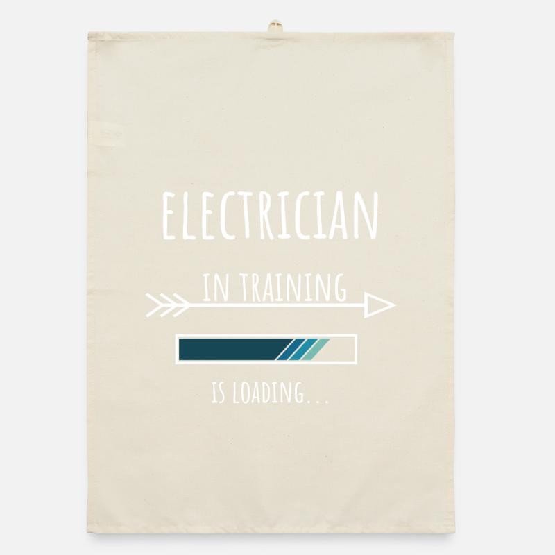 Electrician in Training Profession Gift Organic dish towel
