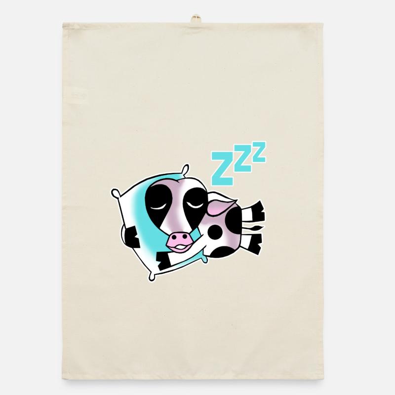 Sleeping cow Organic dish towel